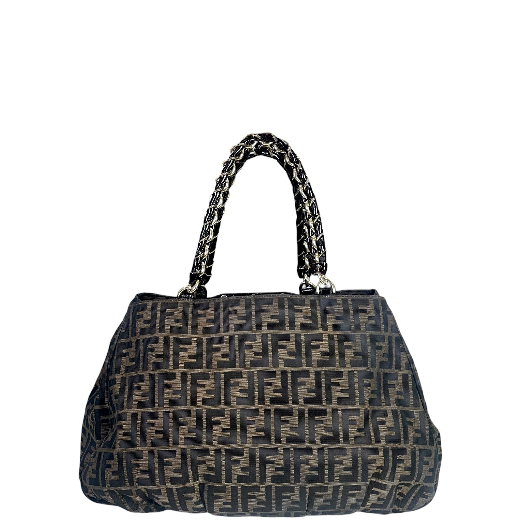 Fendi Mia Brown Zucca Shoulder Bag