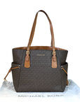 Michael Kors Voyager Tote Brown Monogram Canvas