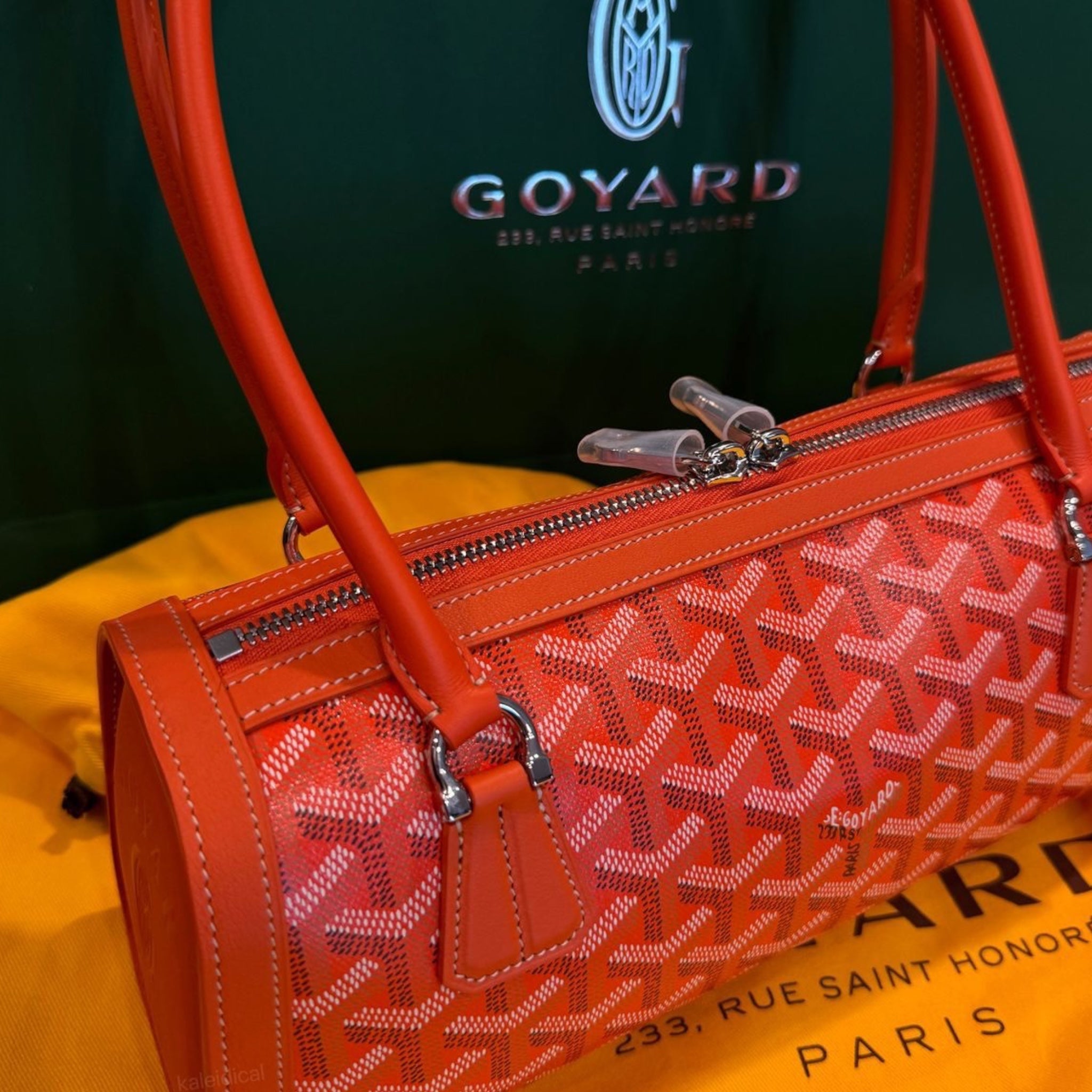 Goyard Bonbonnière Bag Orange Goyardine Canvas