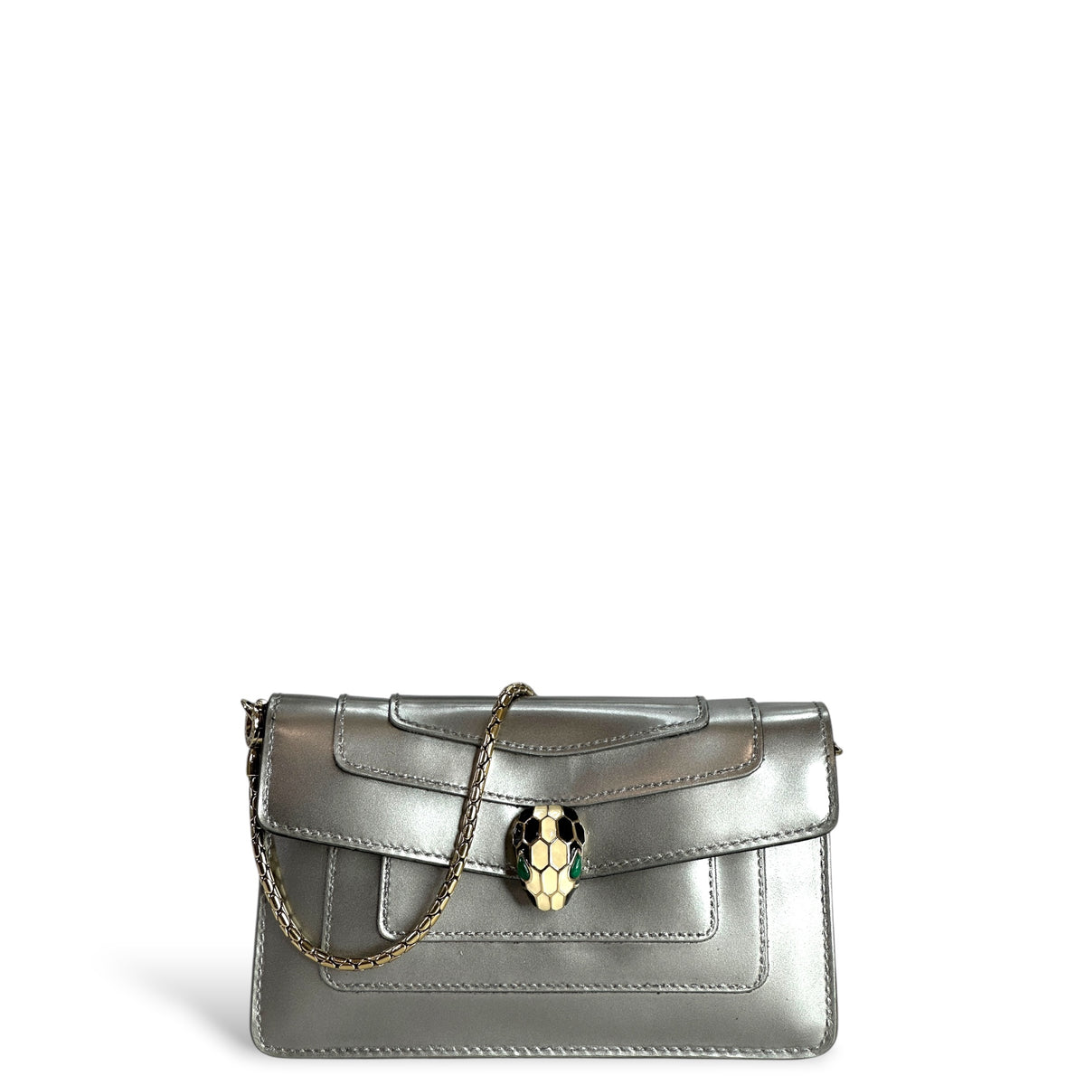 Bvlgari serpentine forever mettalic bronze mini shoulder bag