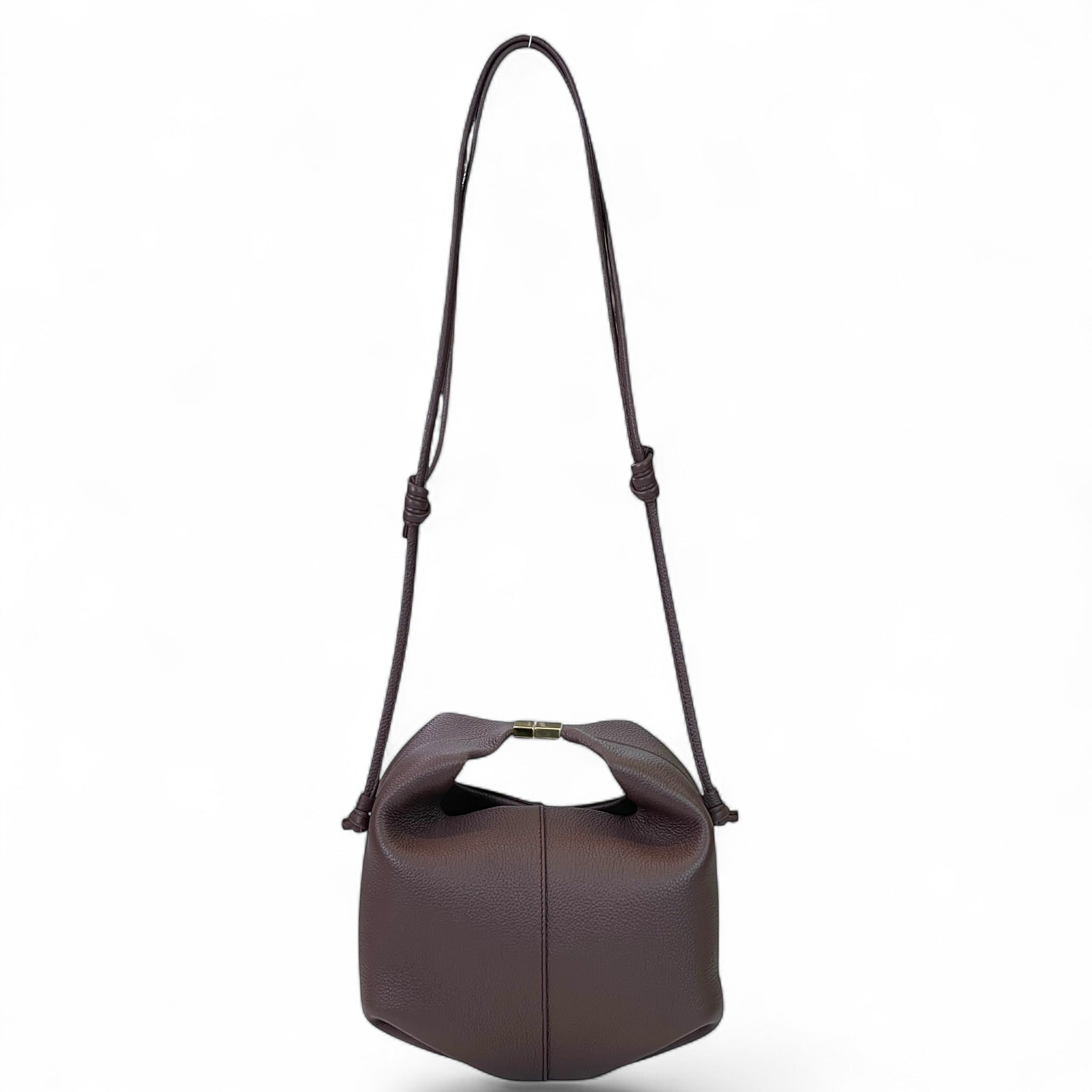 Polène Béri Textured Sandalwood Calf Leather