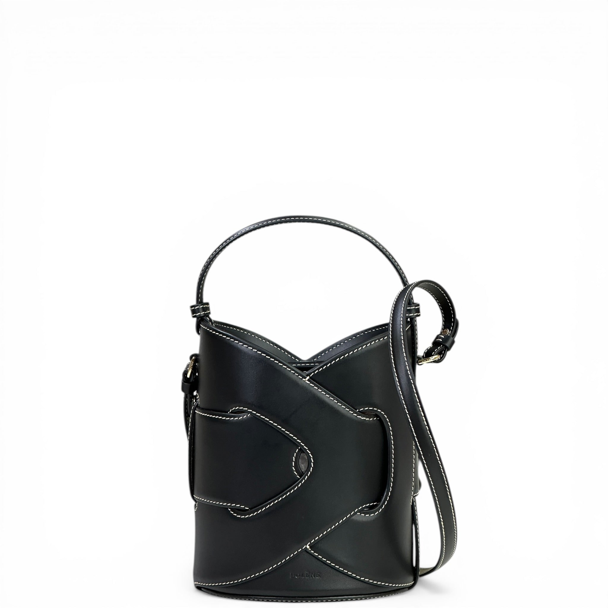 Polène Nodde Seau Edition Black Calf Leather