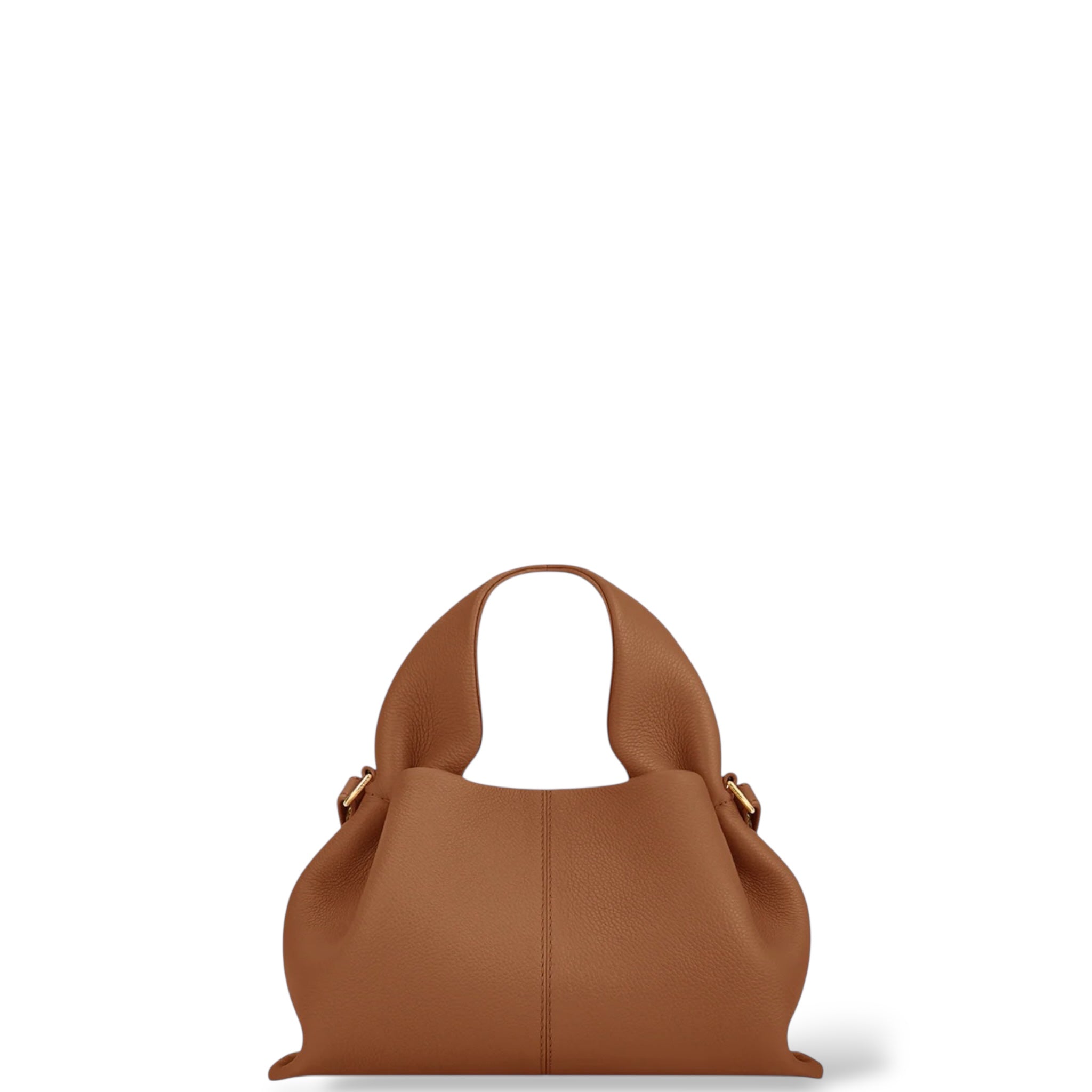 Polène Numéro Neuf Mini Camel Textured Leather