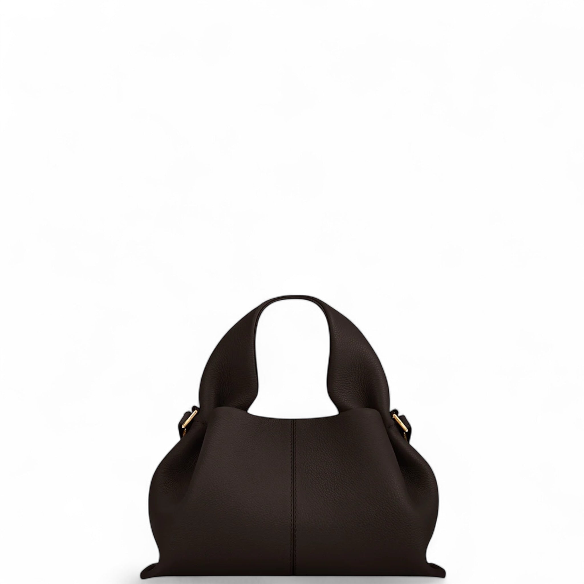 Polène Numéro Neuf Mini Ebony Textured Leather