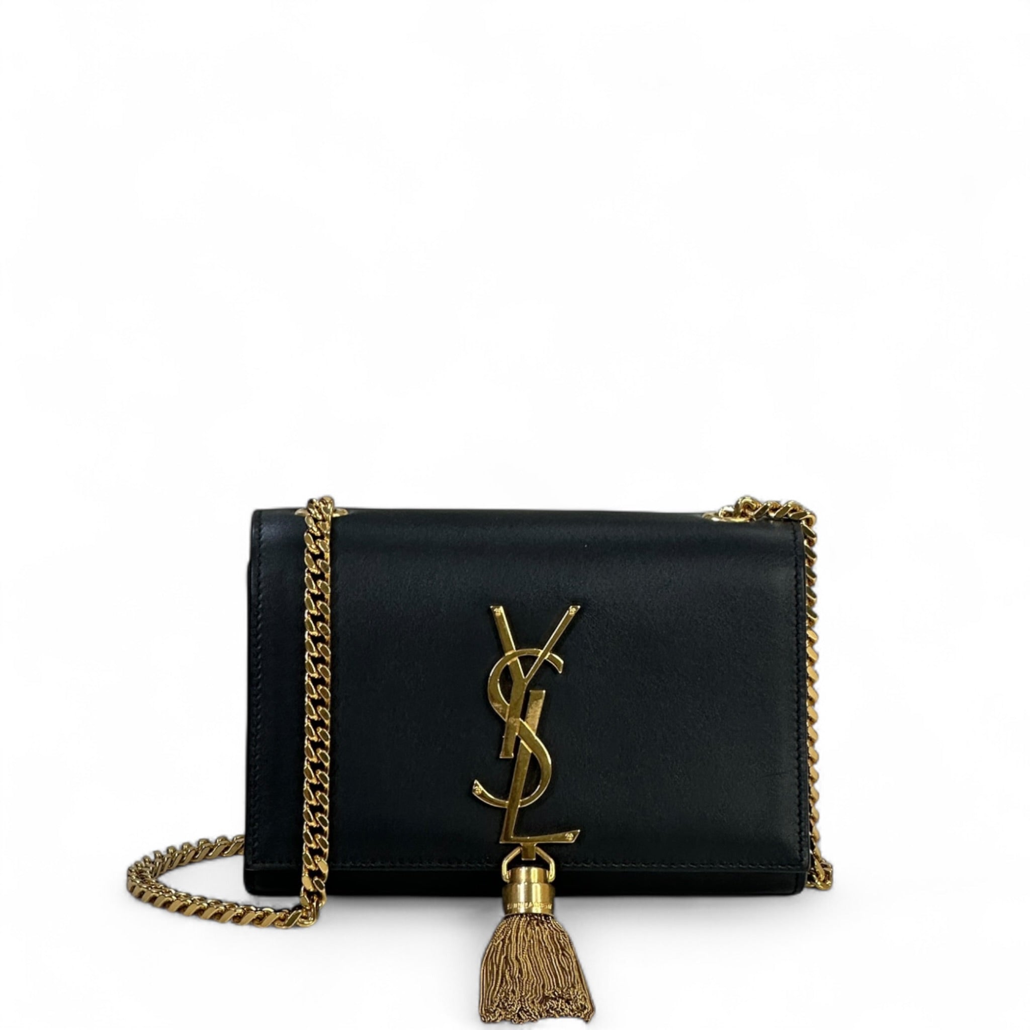 Saint Laurent Kate Tassel Bag Small Black Leather