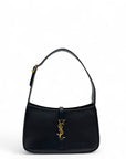 Saint Laurent Le 5 à 7 Black Smooth Leather Hobo Bag