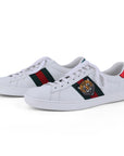 Gucci Leather Ace Embroidered Tiger Low Top Sneakers