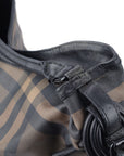 Coated Canvas Cable Knots Hobo Bag