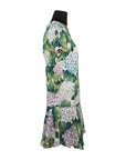 Dolce & Gabbana Green Floral Flower Dress