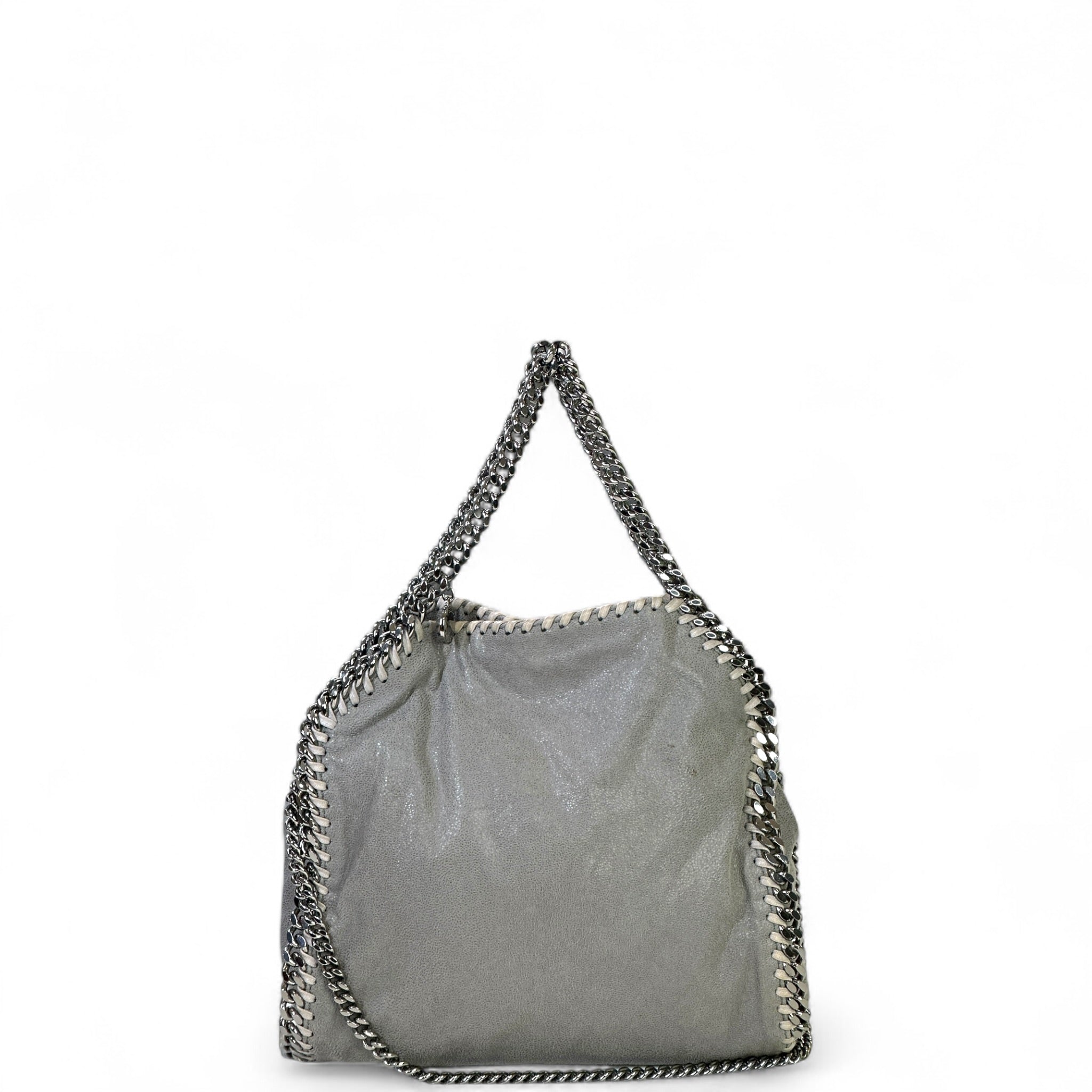 Stella McCartney Falabella Fold-Over Tote Small Light Grey