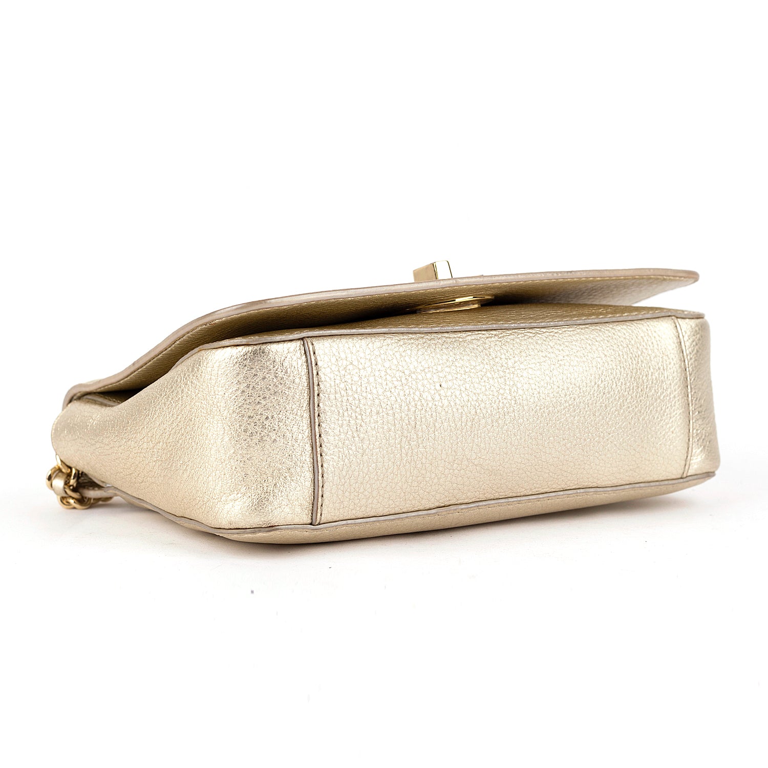 Gold Leather Mercer Shoulder Bag
