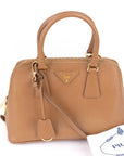 Saffiano Lux Leather Small Promenade Bag