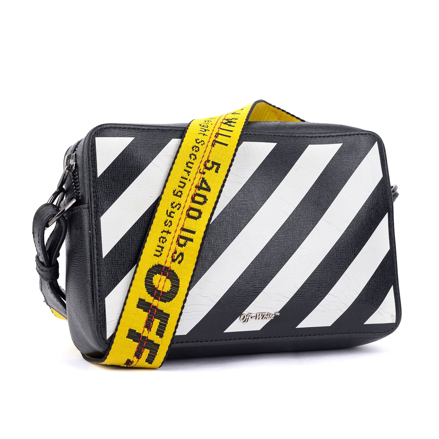 Saffiano Striped Mini Diag Bag