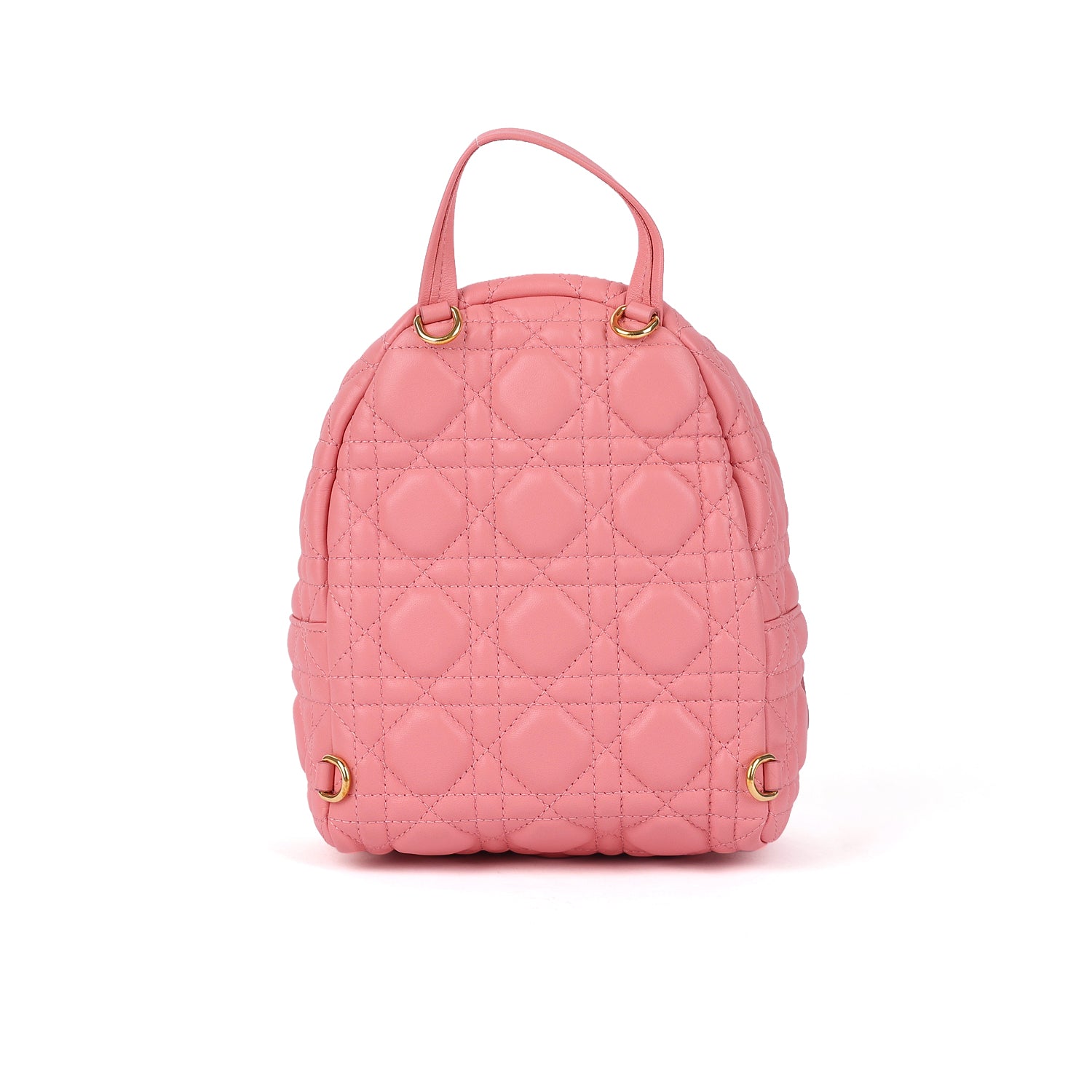 Lambskin Cannage Mini Backpack Pink