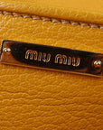Yellow Pebbled Leather Goatskin Bag
