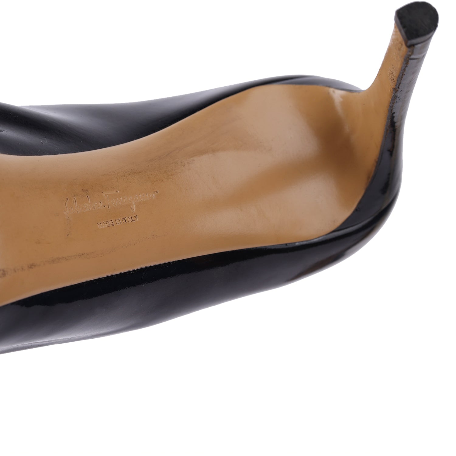 Patent Leather Vara Bow Peep Toe Pumps