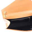 Brown Leather Cassandre Shoulder Bag