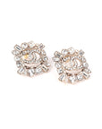 Chanel Baguette Crystal CC Cluster Earrings