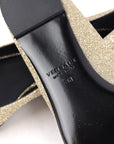 Versace Gold Glitter Fabric Medusa Sandals