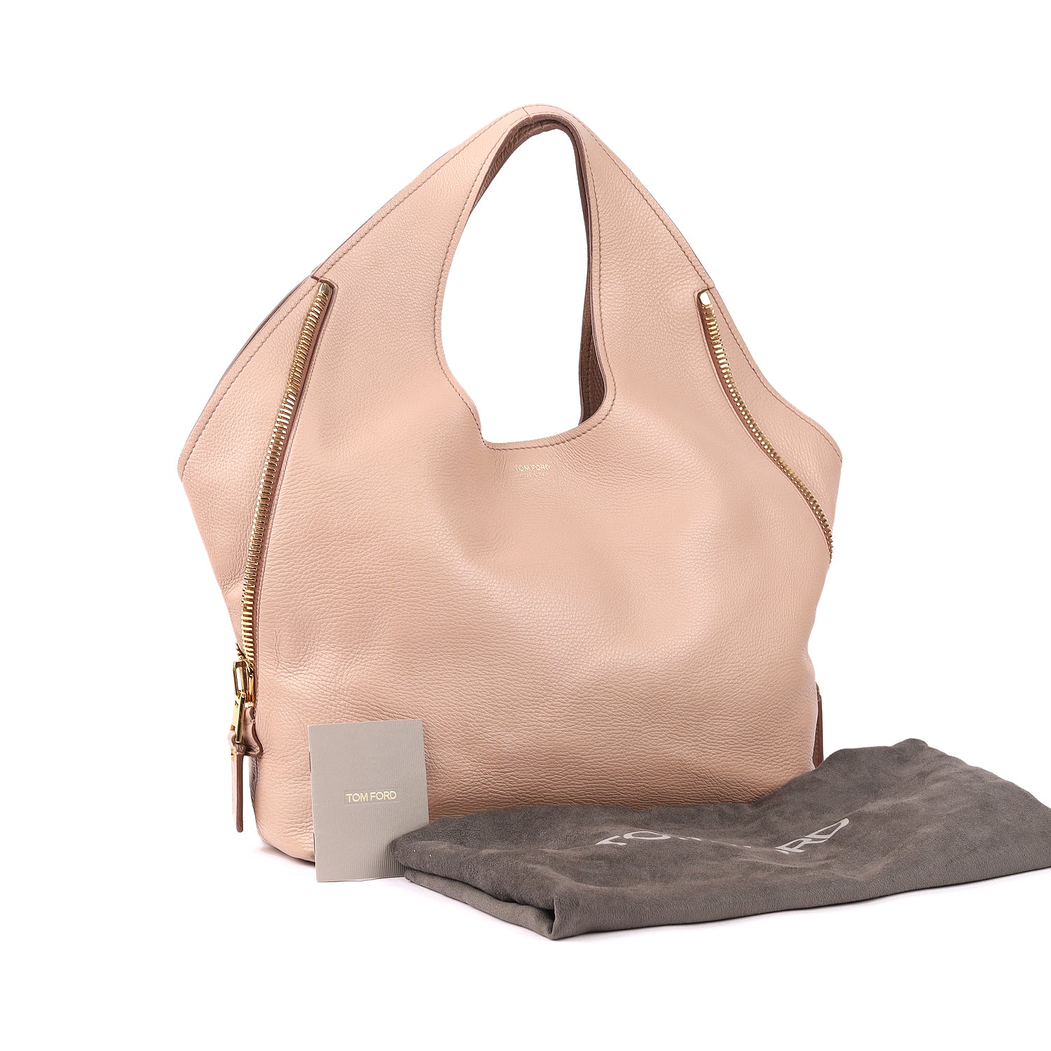 Jennifer Side-Zip Leather Hobo Bag