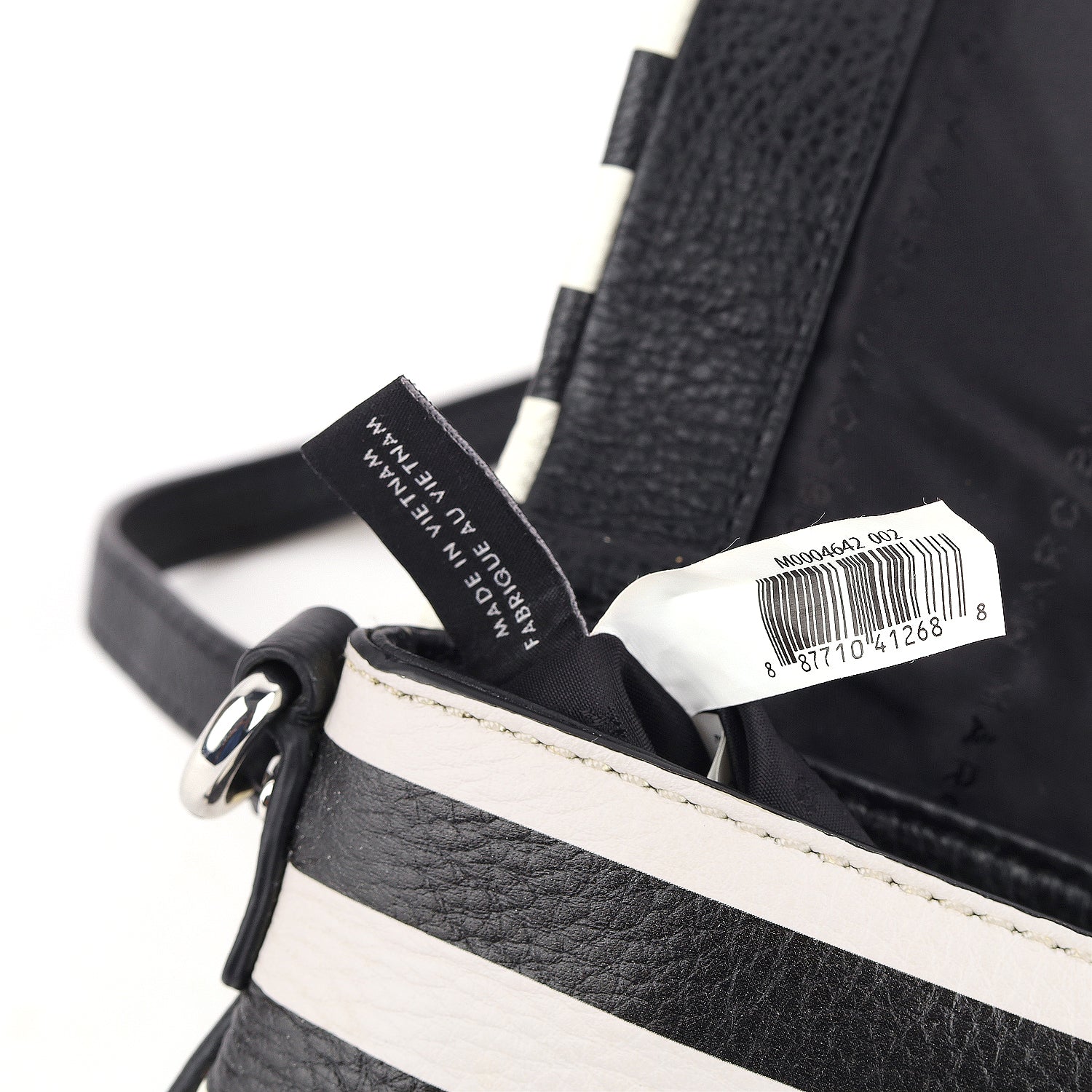 Leather Striped Crossbody Bag
