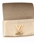 Gold Leather Louise Clutch