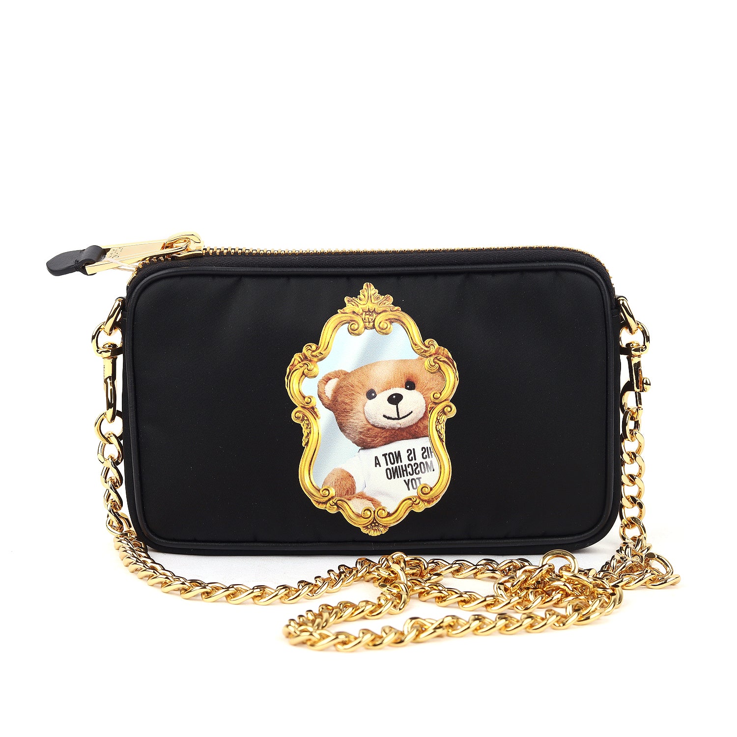 Teddy Mirror Nylon Crossbody Bag