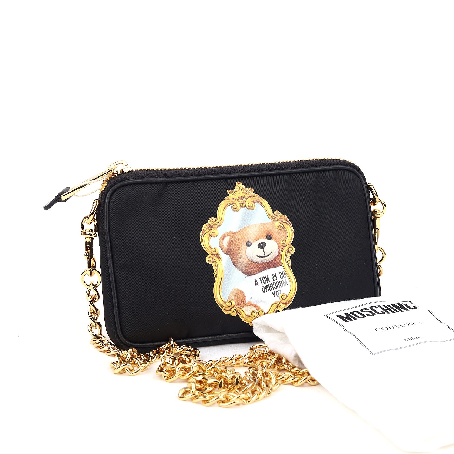 Teddy Mirror Nylon Crossbody Bag