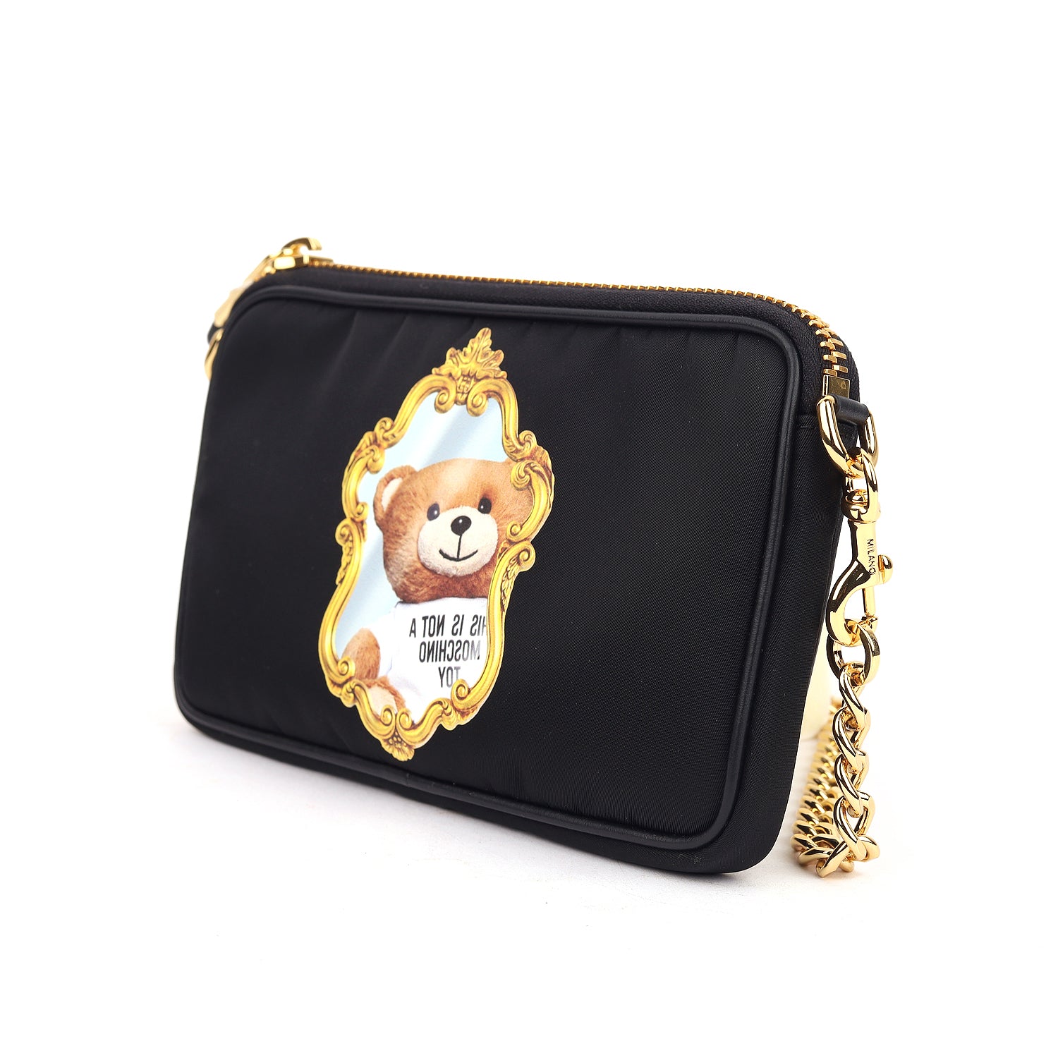 Teddy Mirror Nylon Crossbody Bag