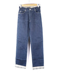 Nova Check Print Plaid Blue Denim Jeans