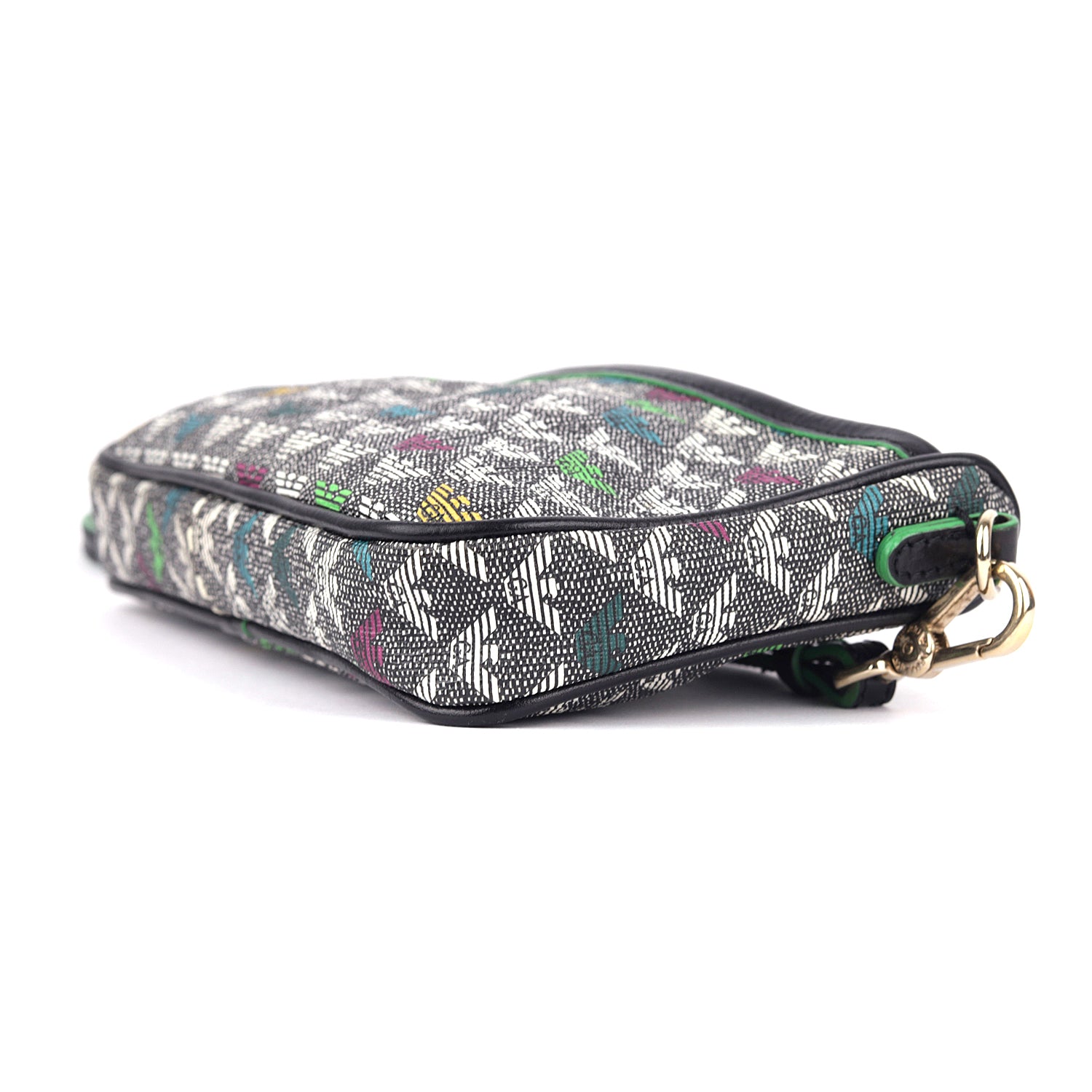 Emporio Armani Grey Multi-color Monogram Crossbody