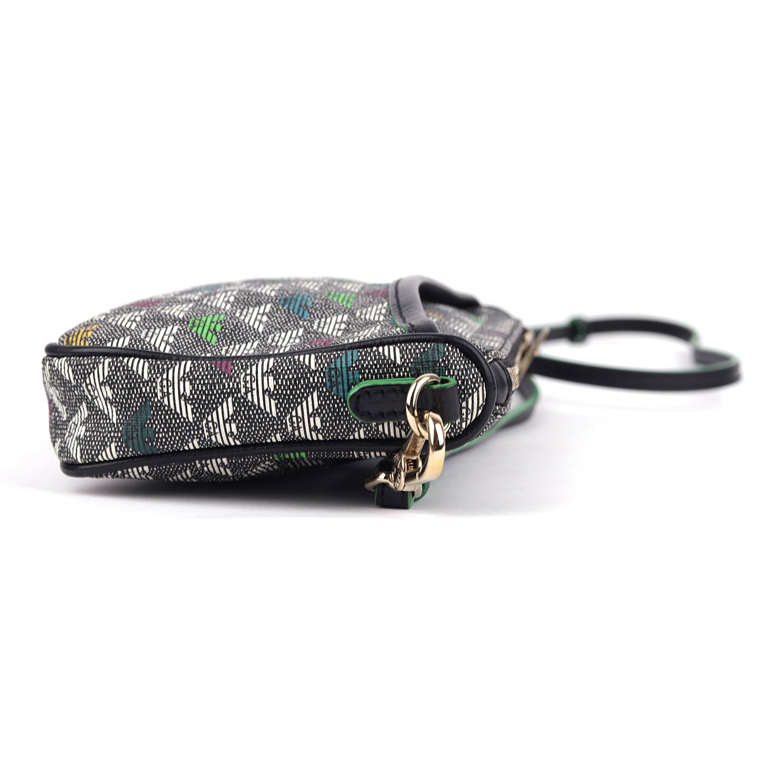 Emporio Armani Grey Multi-color Monogram Crossbody