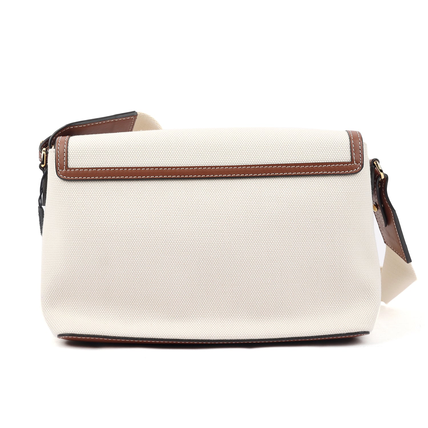 Canvas and Leather Note Crossbody Bag