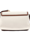 Canvas and Leather Note Crossbody Bag