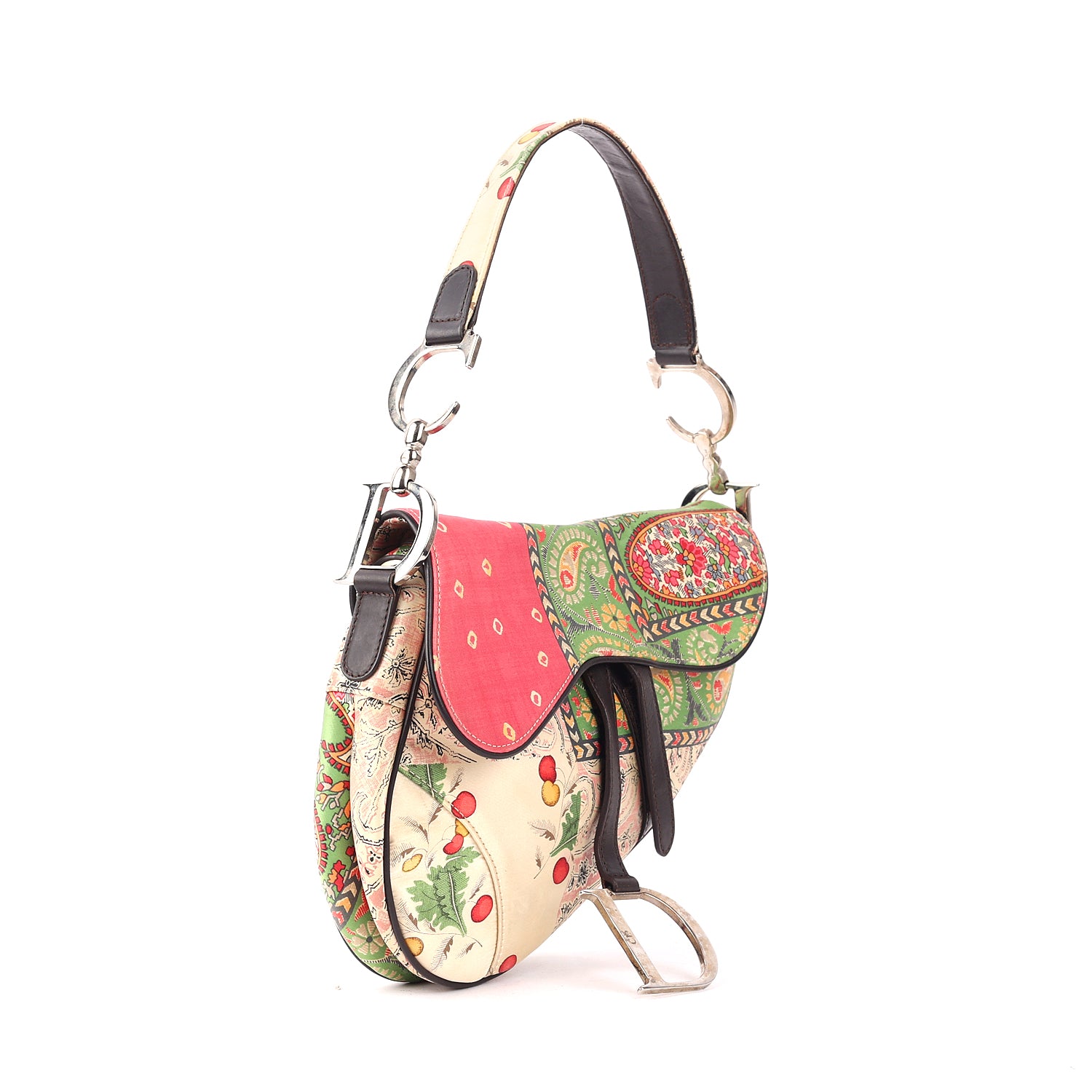 Floral Print Saddle Shoulder Bag