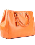 Saffiano Lux Leather Double Zip Tote