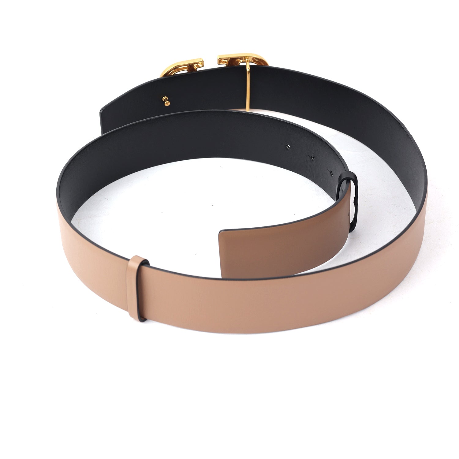 Leather VLogo Reversible Waist Belt