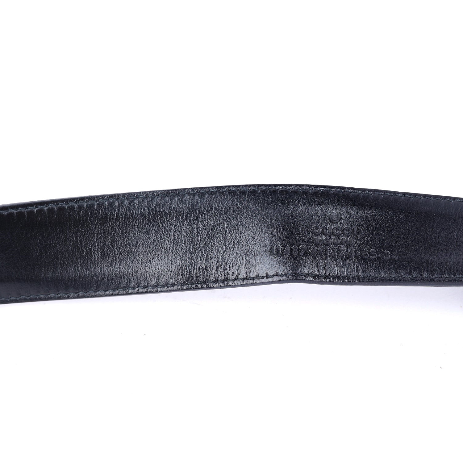 Interlocking Leather Trim Canvas Belt