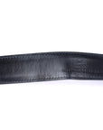 Interlocking Leather Trim Canvas Belt