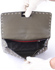Leather Rockstud Spike Chain Shoulder Bag