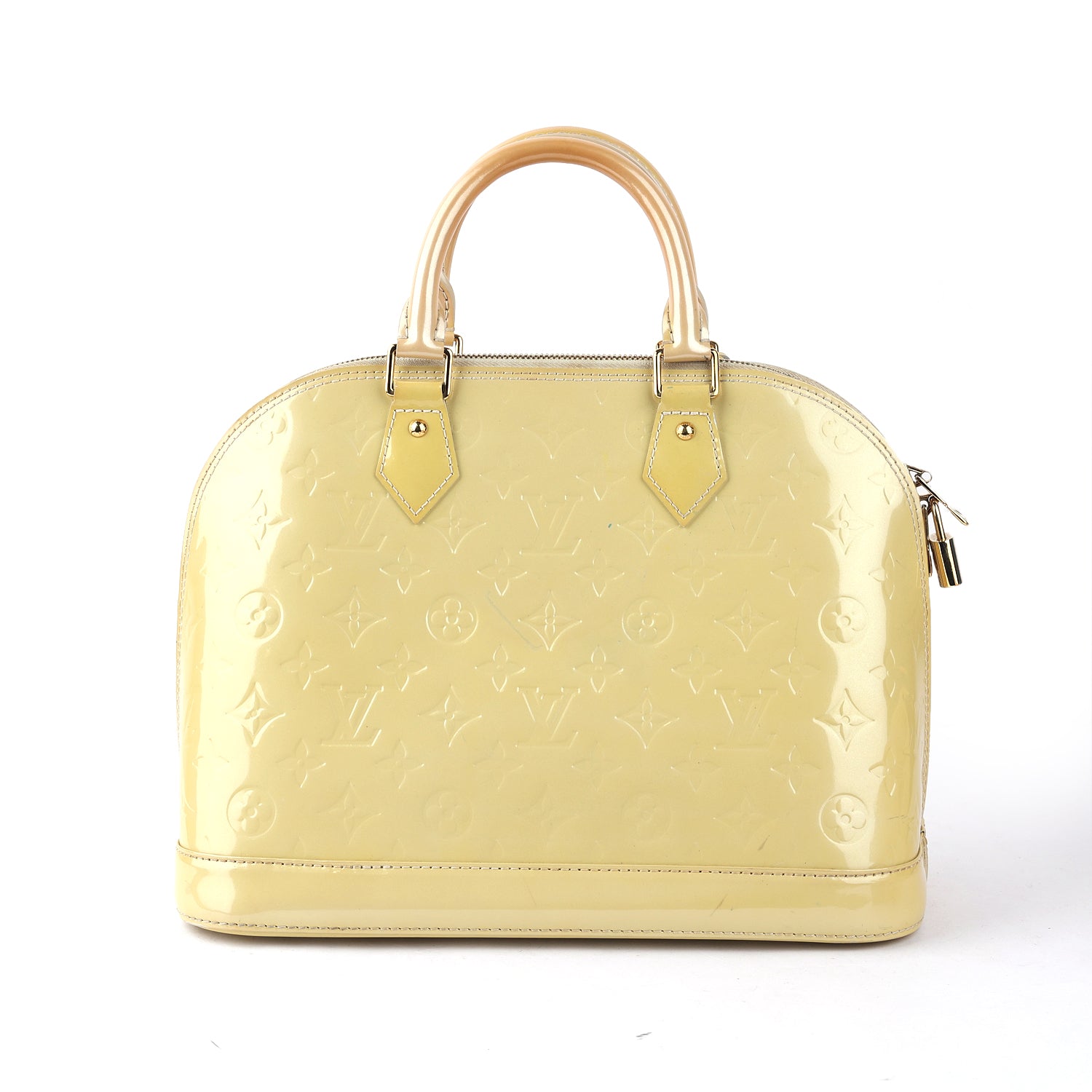 Louis Vuitton Yellow Monogram Vernis Alma Bag