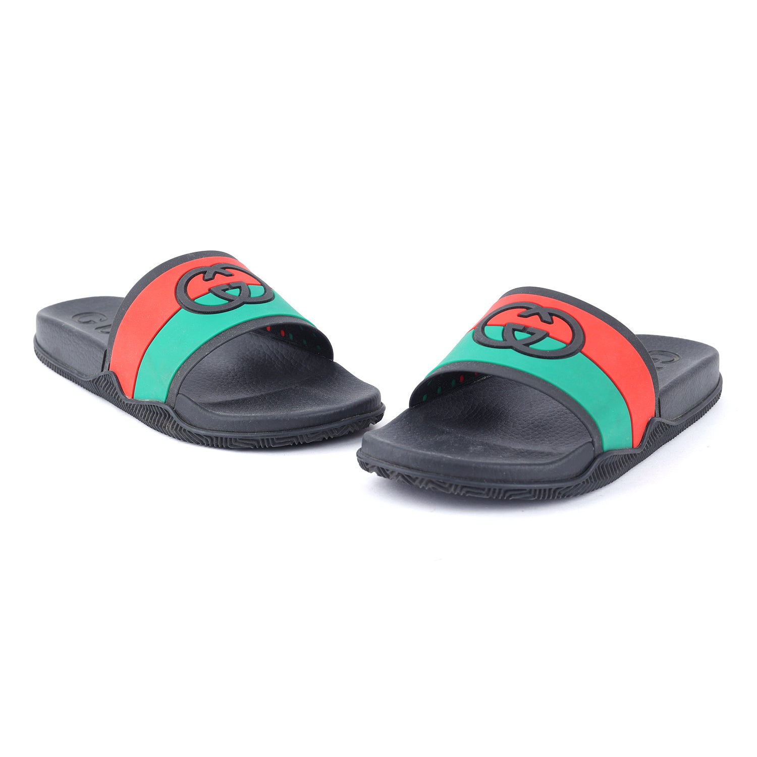Gucci GG Signature Stripe Slide Sandals