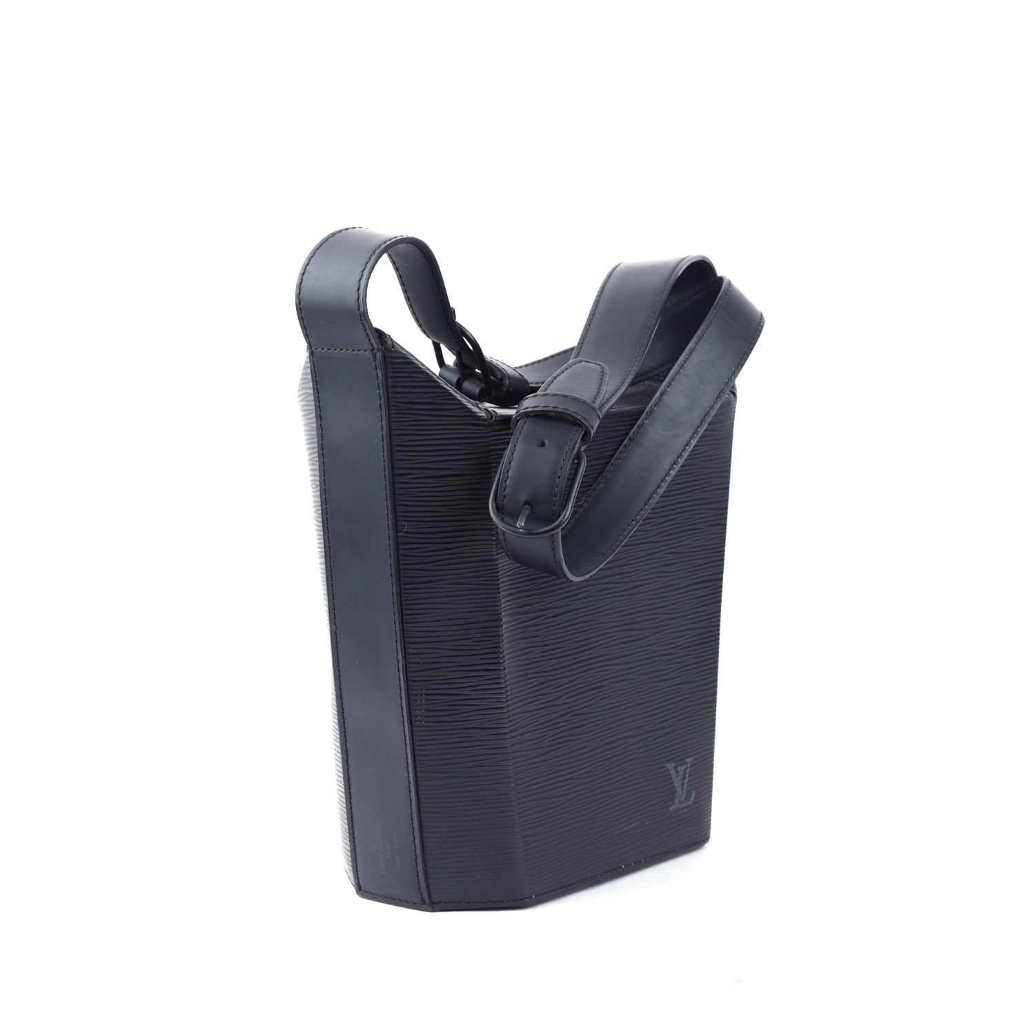 Louis Vuitton Noir Epi Leather Sac Seau Bag