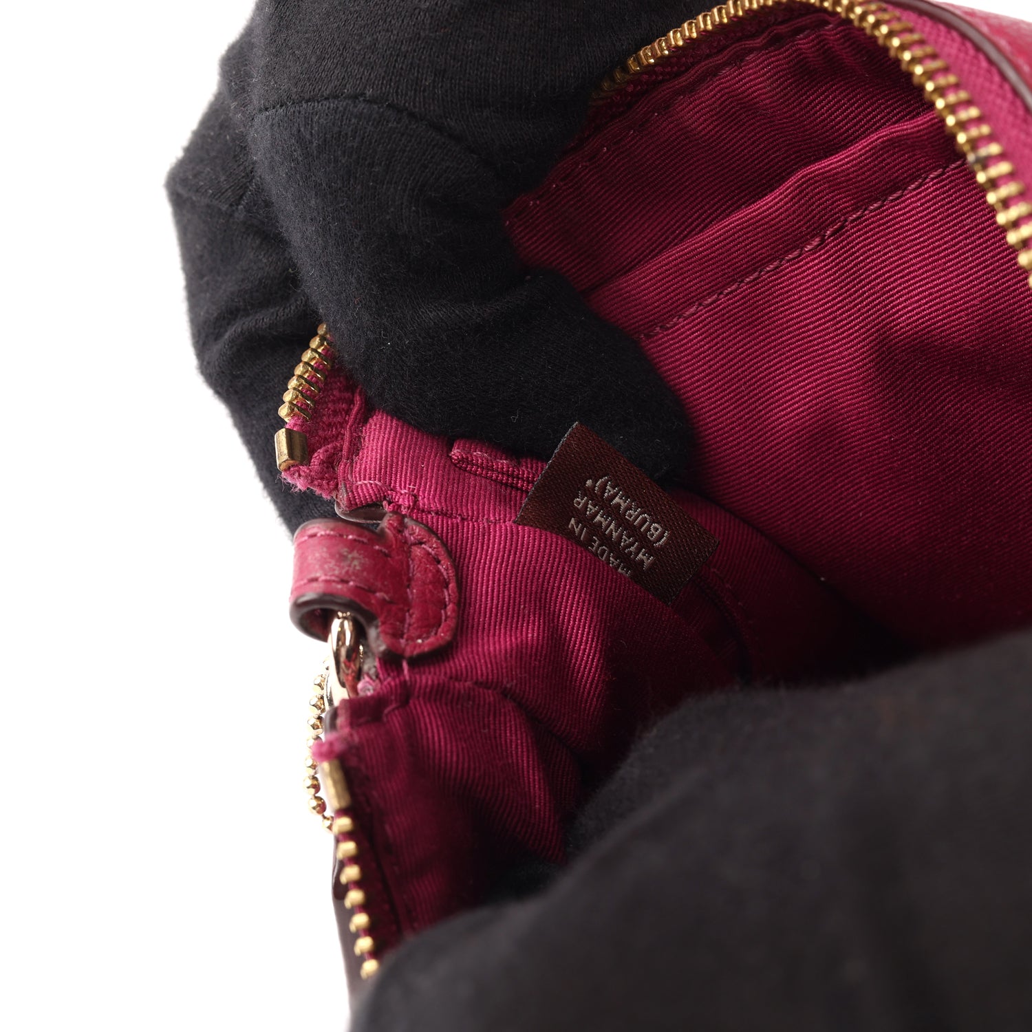 Maroon Leather Shoulder Bag