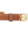 Brown Anagram Leather Belt