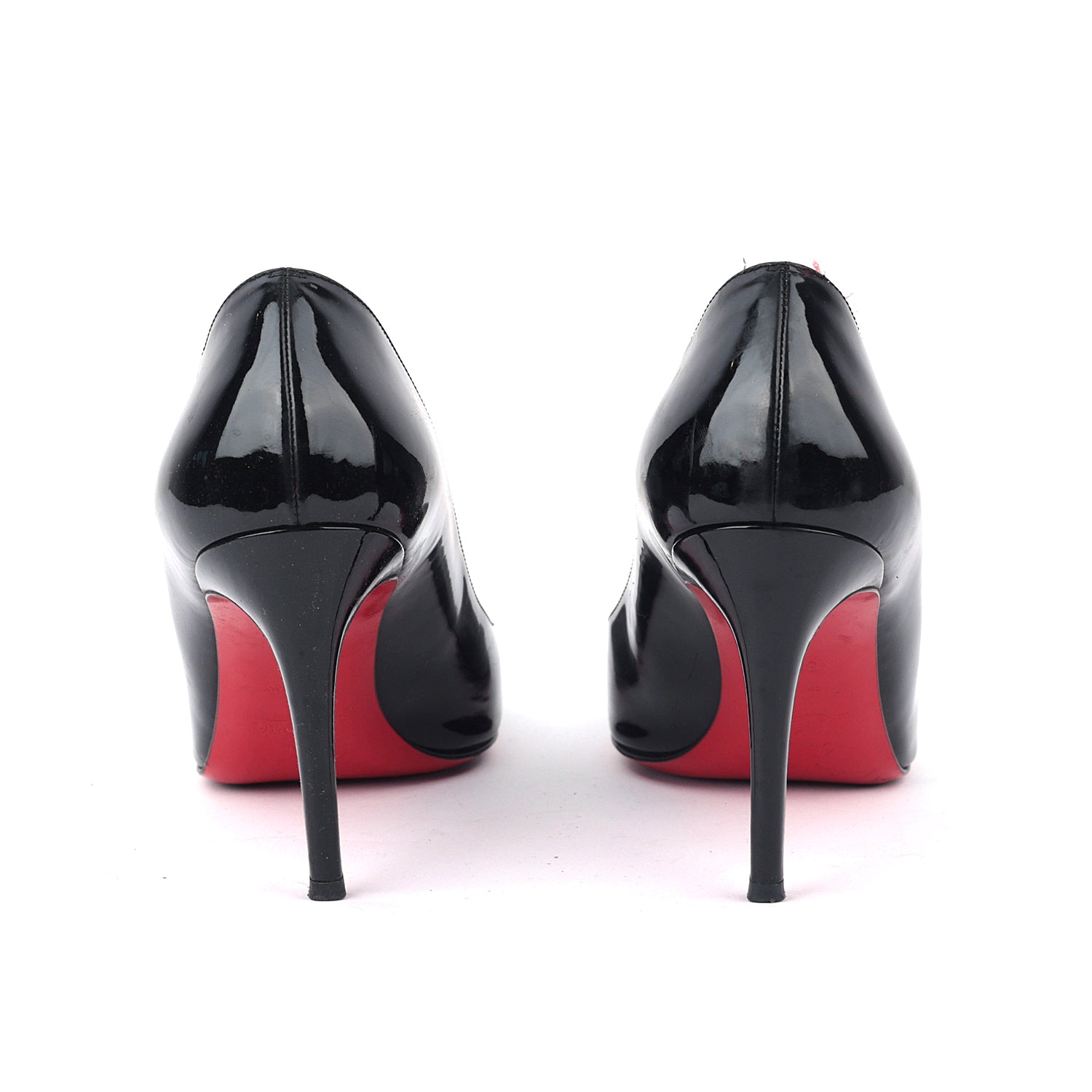 Christian Louboutin Black Patent Leather Simple Pumps