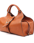 Calfskin Stirrup Top Handle Bag
