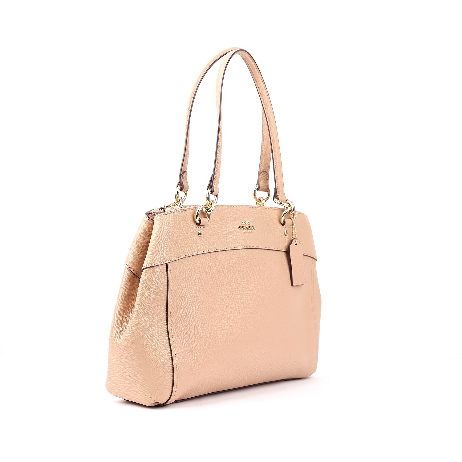 Salmon Pink Leather Brooke Carryall Satchel