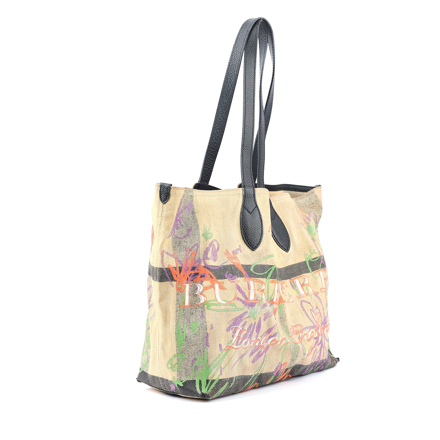 Coated Canvas Reversible Doodle Tote