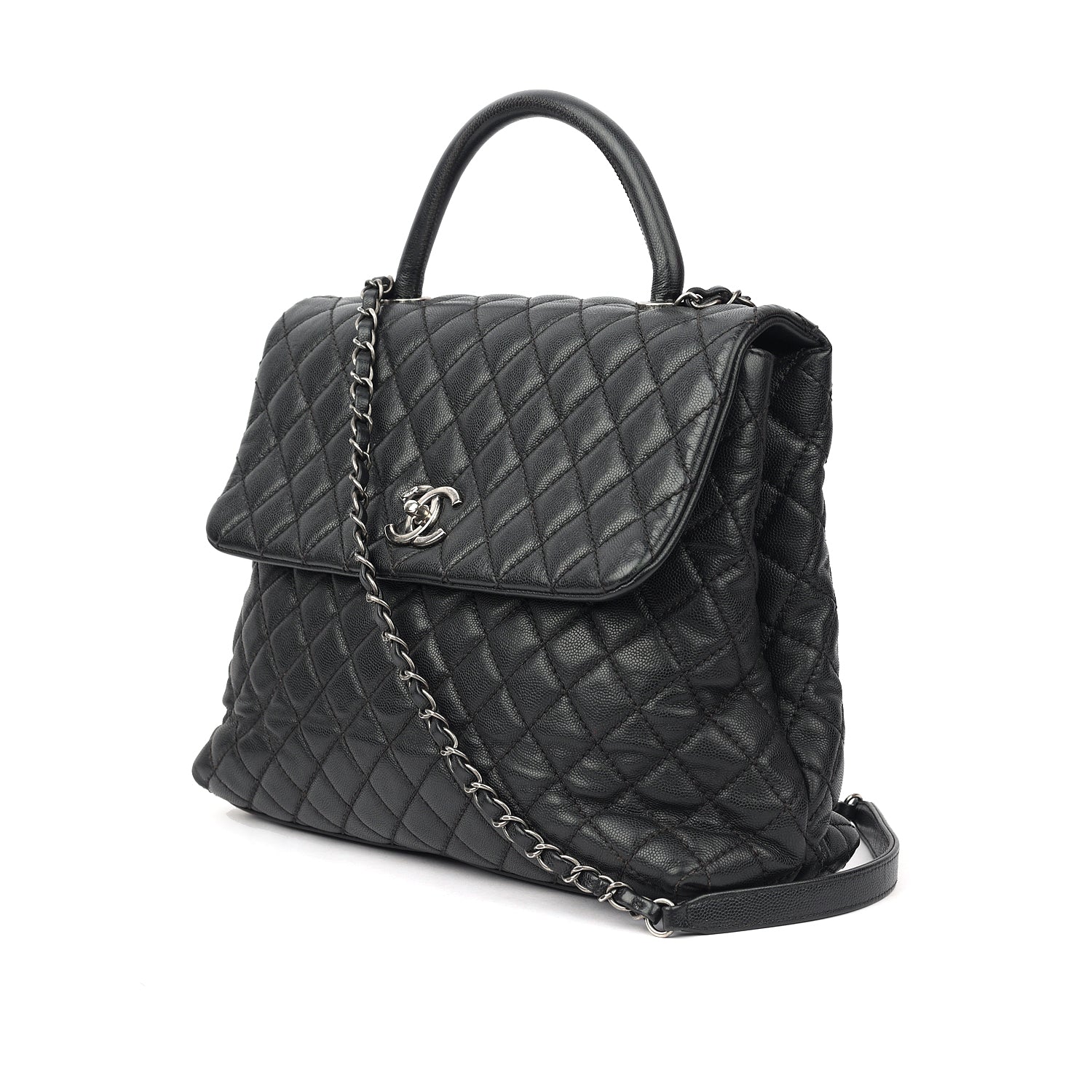 Chanel Caviar Quilted Coco Handle Flap